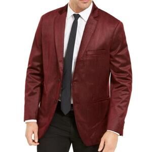 Alfani geometric textured blazer in color port Size XXL